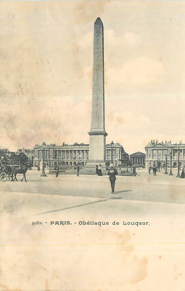 Paryż — Obelisk Louksor — wydawca nieznany, n° 5082 - Awers