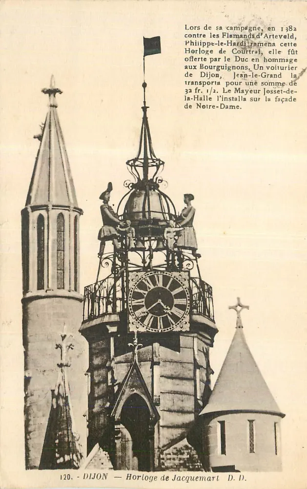 Dijon — Relógio de Jacquemart — D.D. n°120 - Frente