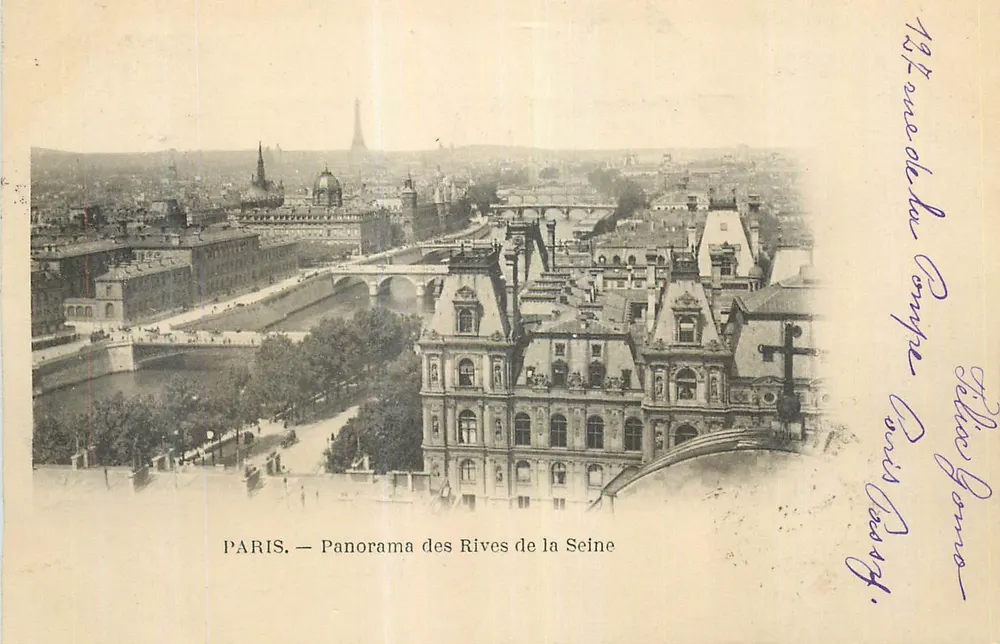 Paris — Panorama der Ufer der Seine — unbekannter Verlag - Vorderseite