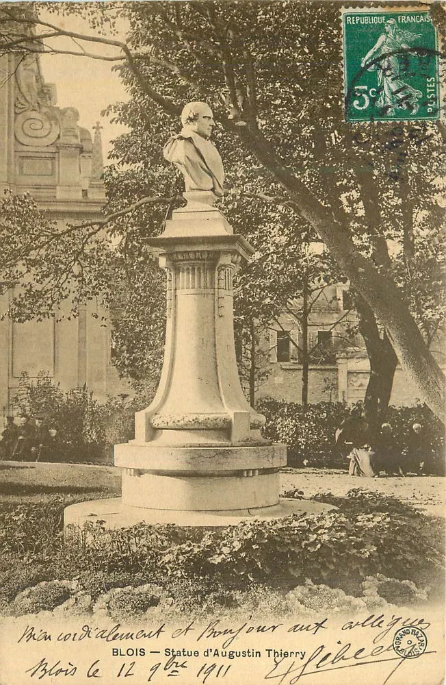 BLOIS — Statua Augustyna Thierry — Wydawca: Drukarnia Republiki Francuskiej - Awers