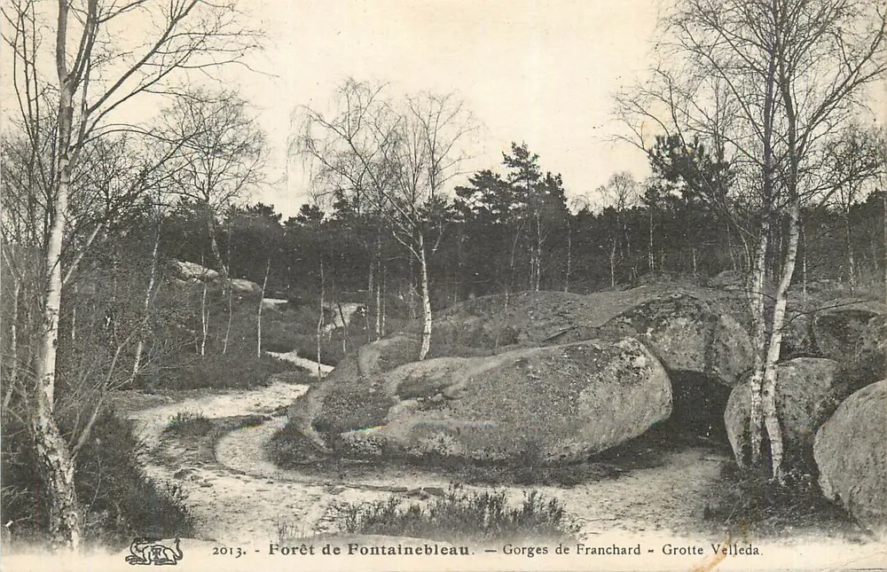 Wald von Fontainebleau — Schluchten von Franchard — Höhle Velleda — 2013 - Vorderseite