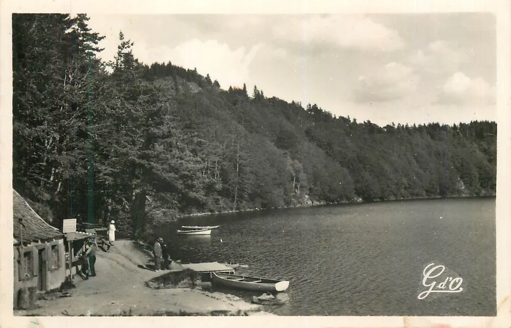 See in den Bergen — Seeblick mit Booten — Gd'O - Vorderseite