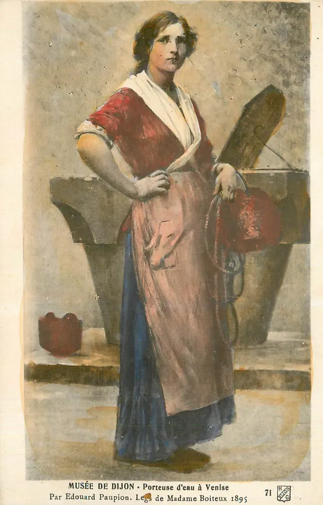 Mulher carregando água em Veneza — Museu de Dijon — Por Edouard Paupion, Legado de Madame Boiteux 1895 — n°71 - Frente
