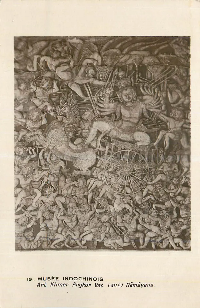 Indochineses Museum — Khmer Kunst von Angkor Wat — Ramayana (13. Jahrhundert) - Vorderseite