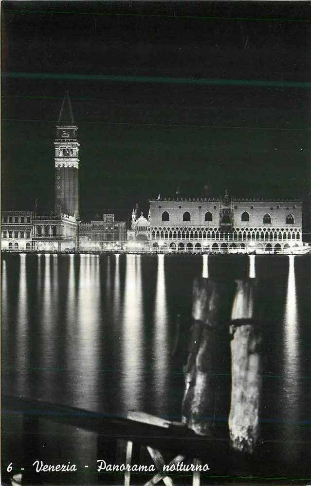 Veneza - Panorama noturno - 6 - Veneria - Panorama notturno - Frente