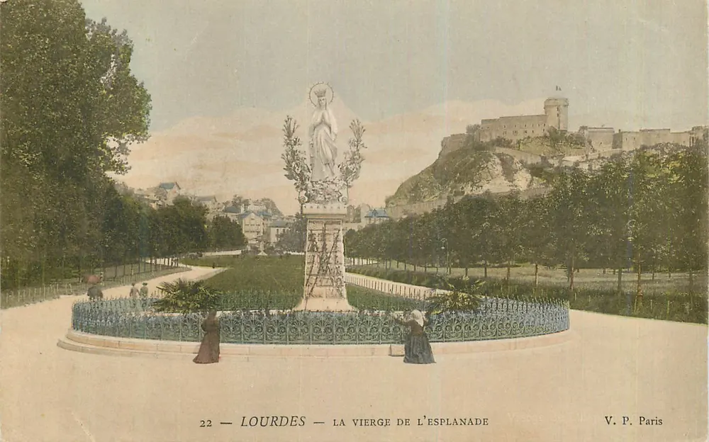 Lourdes — A Virgem da Esplanada — V. P. Paris, n°22 - Frente
