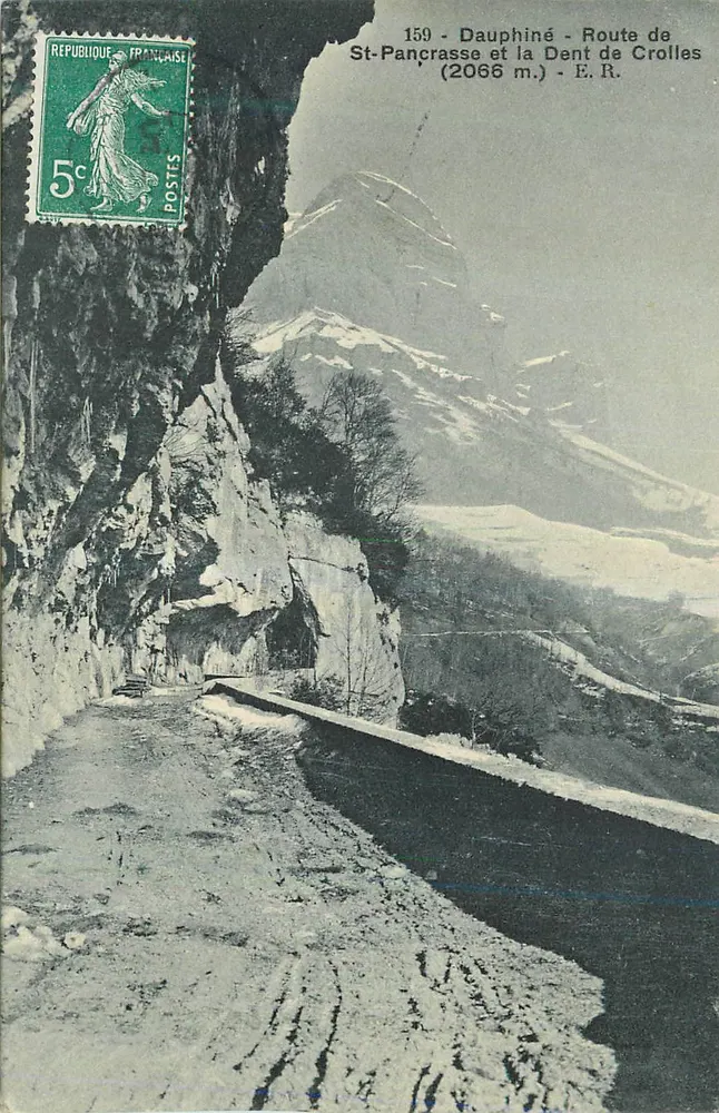 Dauphiné - Route de St-Pancrasse und die Dent de Crolles (2066 m.) - E.R. - Vorderseite
