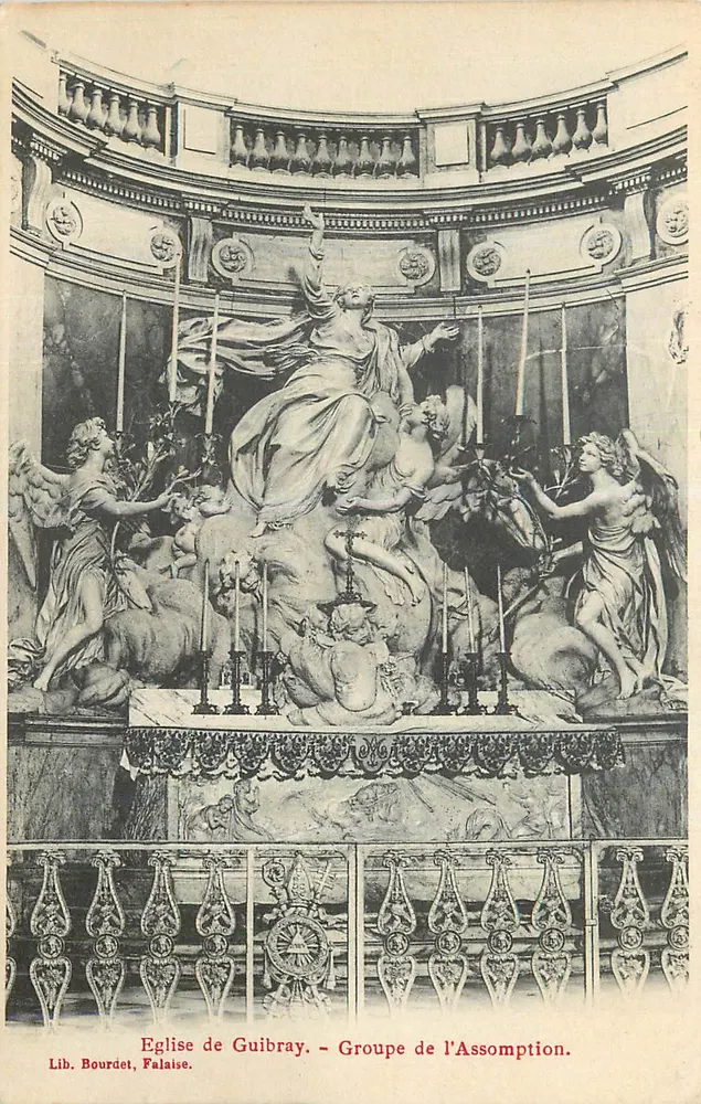 Igreja de Guibray — Grupo da Assunção — Lib. Bourdet, Falaise - Frente