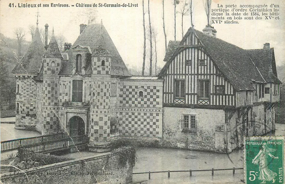 Lisieux et ses Environs — Château de St-Germain-de-Liviet — Éditeur : Éd. L. Léger & Cie, Tillyouillard - Vorderseite