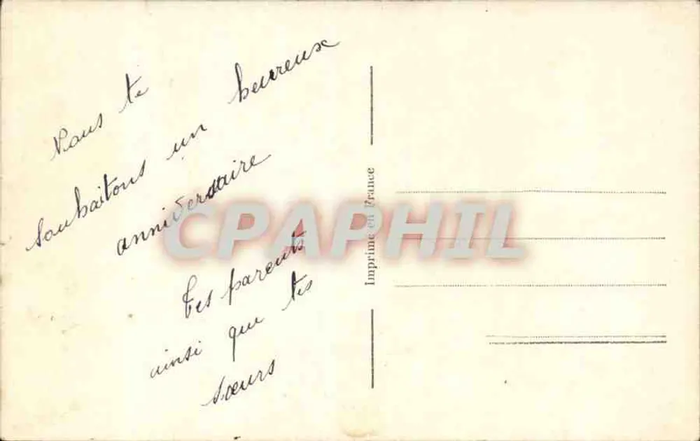 Zwei Kinder — Geburtstag — J.C. Paris 121 - Rückseite