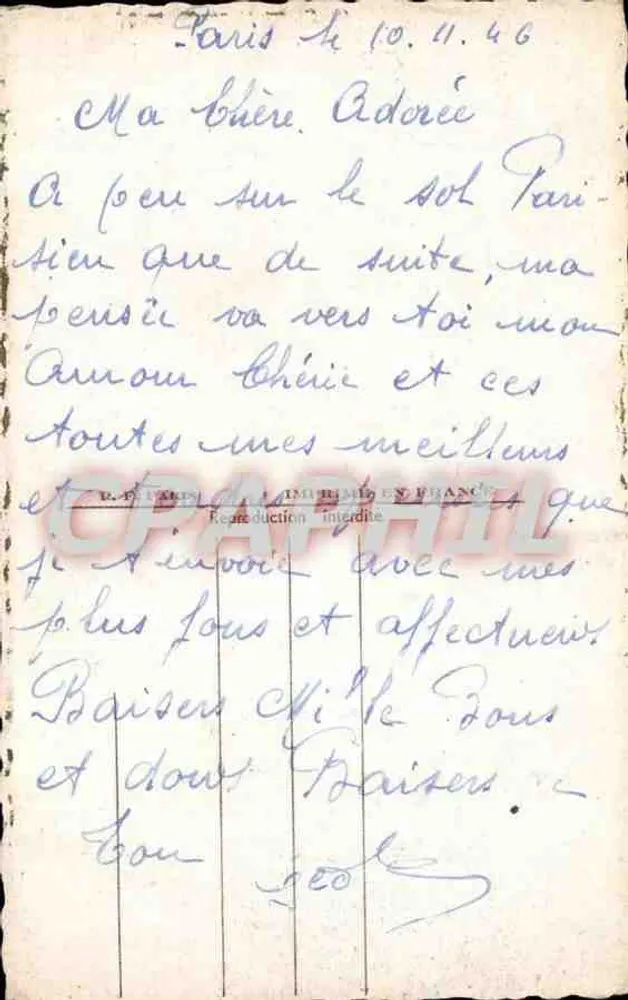Casal amoroso — rosas e véu — editor PF, n° 604 - Verso