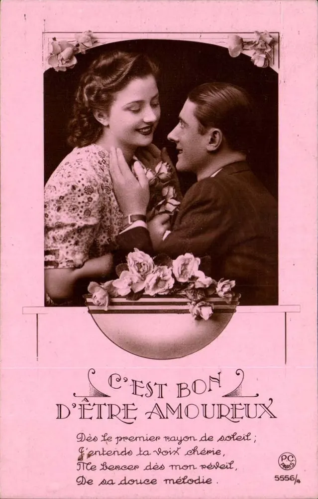 Es ist schön, in Liebe zu sein — Liebesgedicht — P-C Paris n°5556/4 - Vorderseite