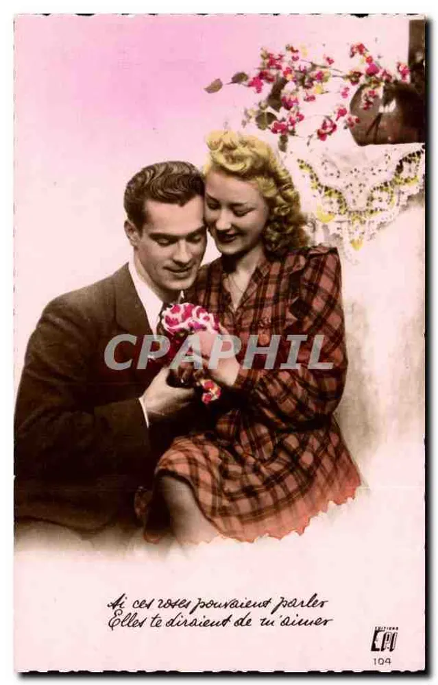 Couple amoureux — scène intime — Éditions P.L. 104 - Frente