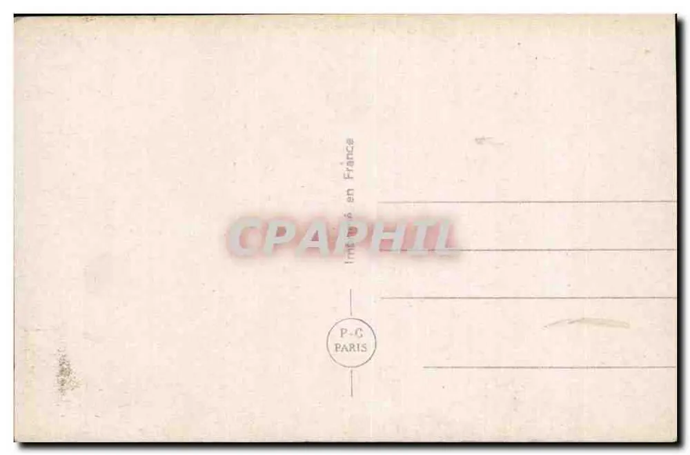 Casal amoroso — decoração floral — P-C Paris n° 5809 - Verso