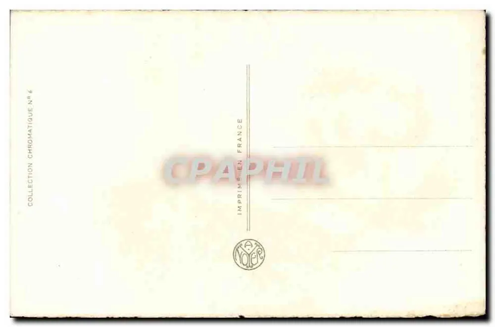 Liebendes Paar — romantische Szene — Sammlung Chromatique N°6, Druck in Frankreich - Rückseite