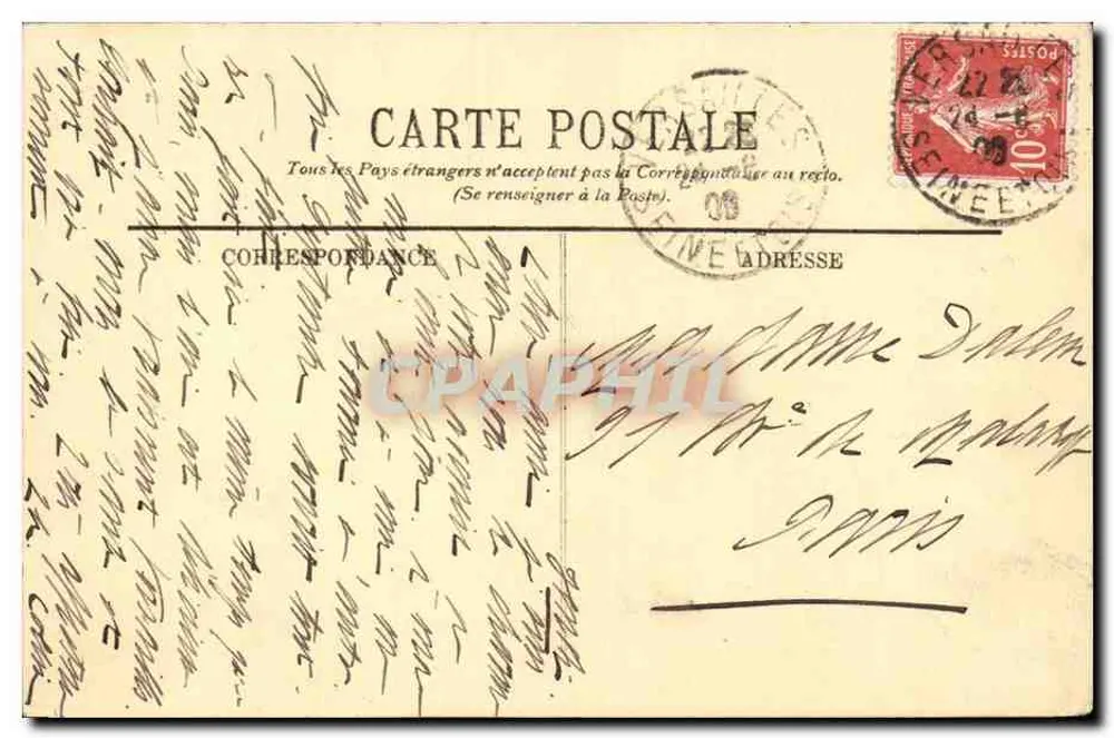 Gärten von Versailles — Der Bassin von Cérès — LL. n°39 - Rückseite