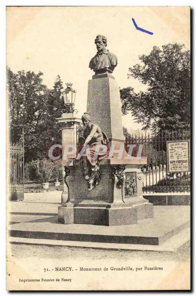 NANCY - Monumento de Grandville, por Bussières - Frente