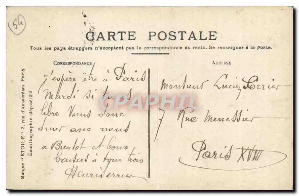 Toul — Allgemeiner Blick vom Dom aus — Éditeur Étoile, n°10 - Rückseite