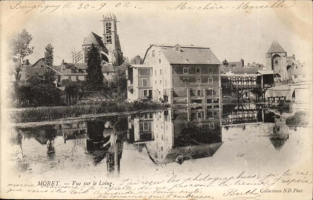 Bougligny — Widok na Loing — Wydawca Moret, n°2 - Awers
