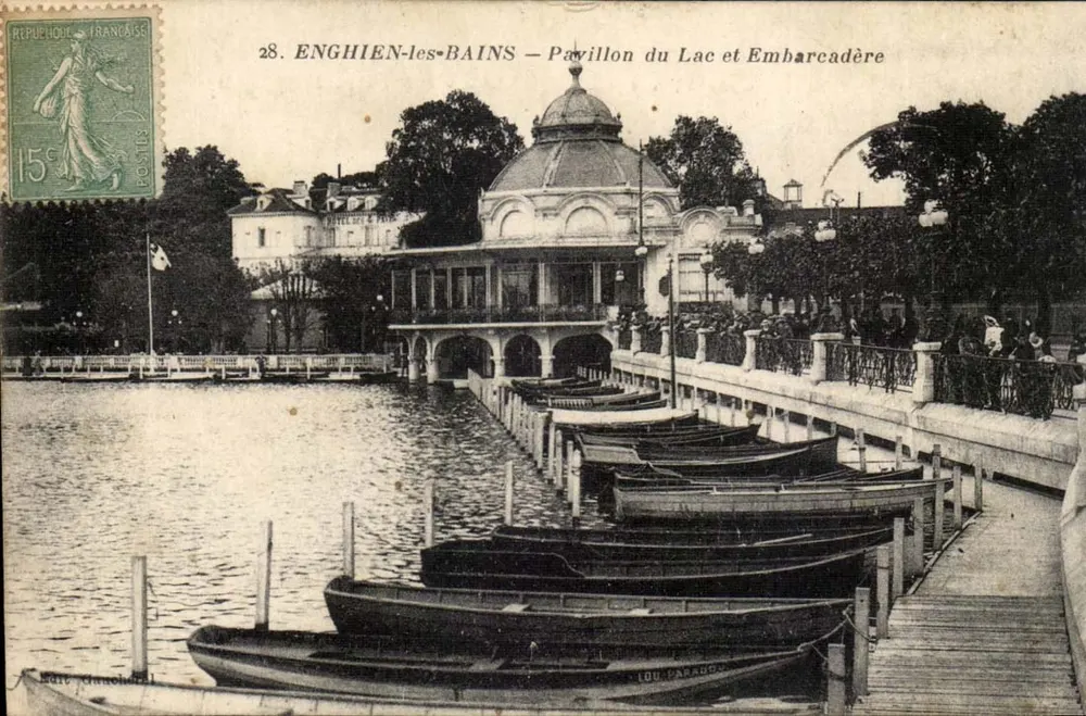 Enghien-les-Bains — Pavillon du Lac und Embarcadère — Phototypie Baudinot - Vorderseite