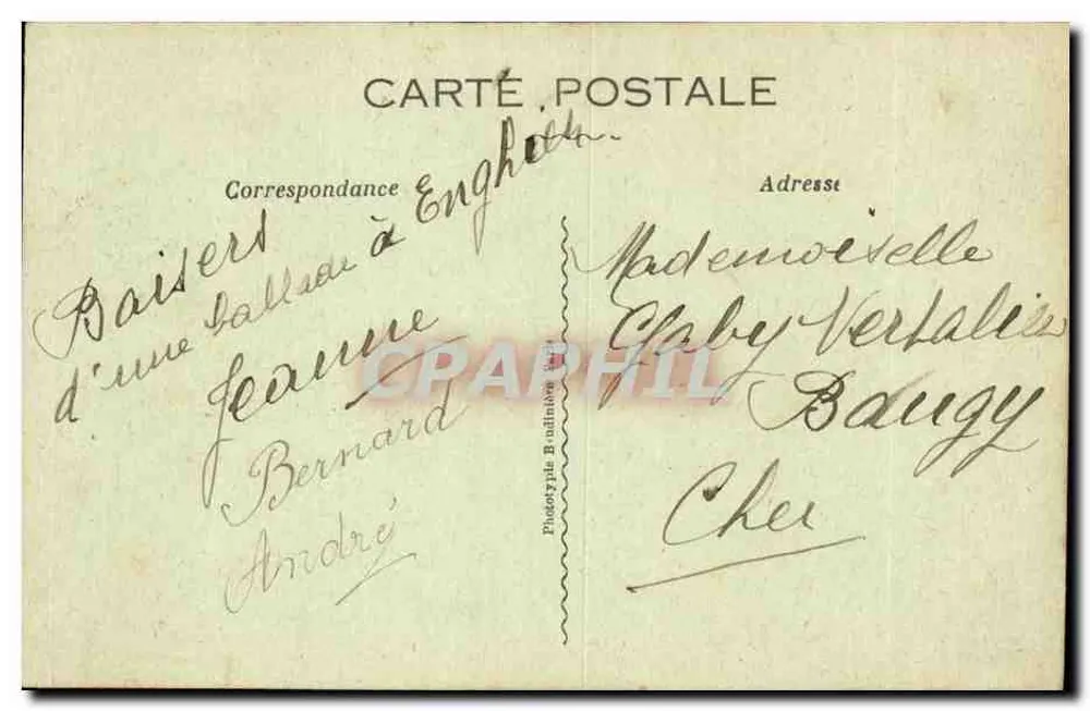 Enghien-les-Bains — Pavillon du Lac und Embarcadère — Phototypie Baudinot - Rückseite