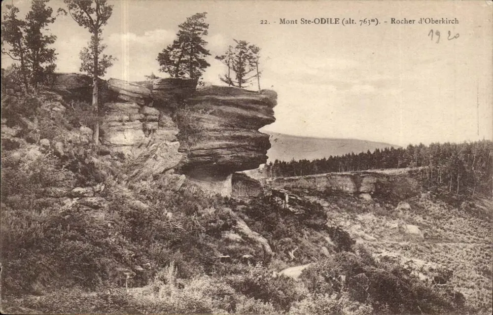 Mont Ste-ODILE (alt. 763m) — Rocher d'Oberkirch — onbekende uitgever, n° 22 - Voorkant