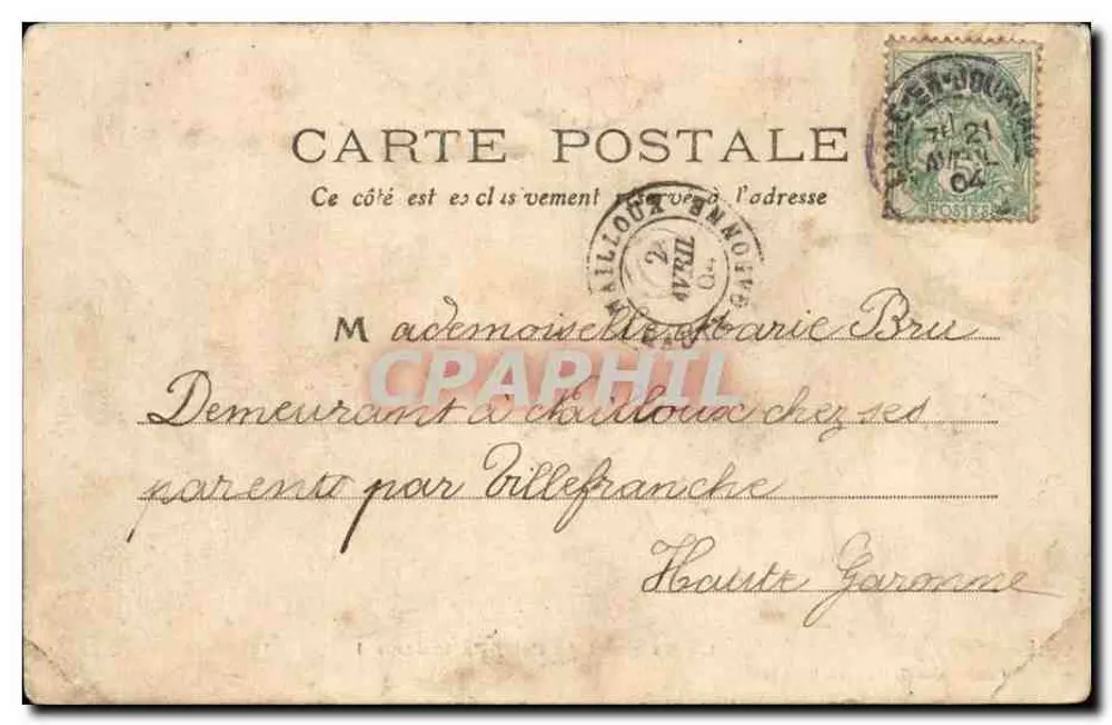 Der Schlaf des Kleinen Bäckers — Komposition G. Ouvrard, Biarritz — n°1 - Rückseite