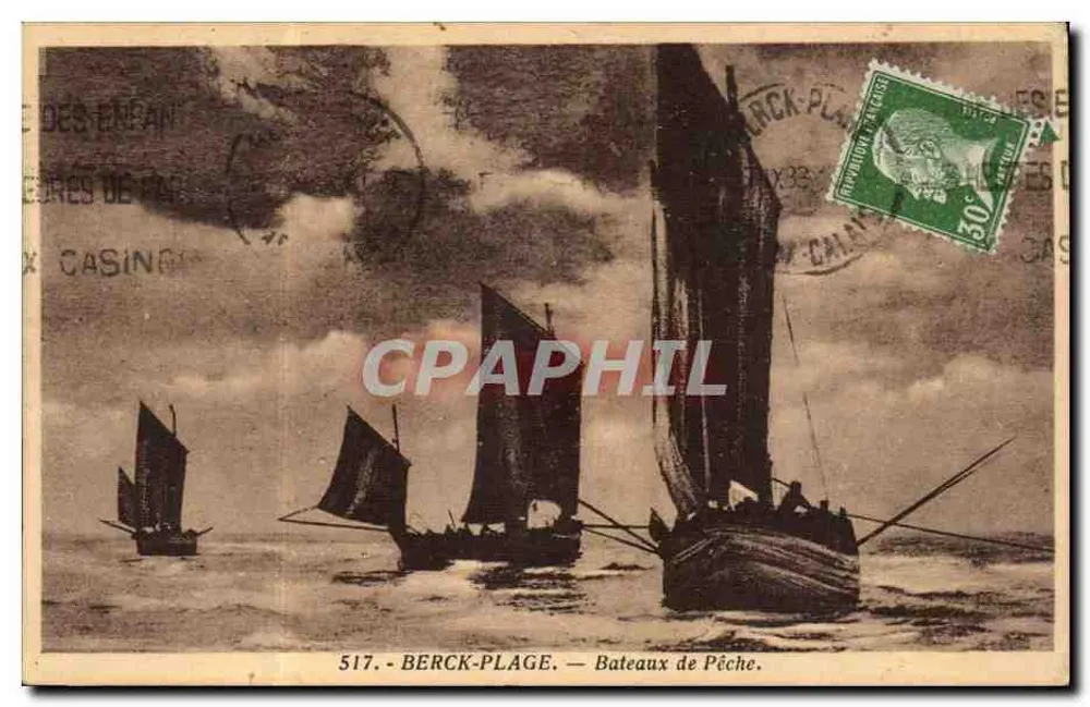 Berck-Plage — Barcos de Pesca — n° 517 - Frente