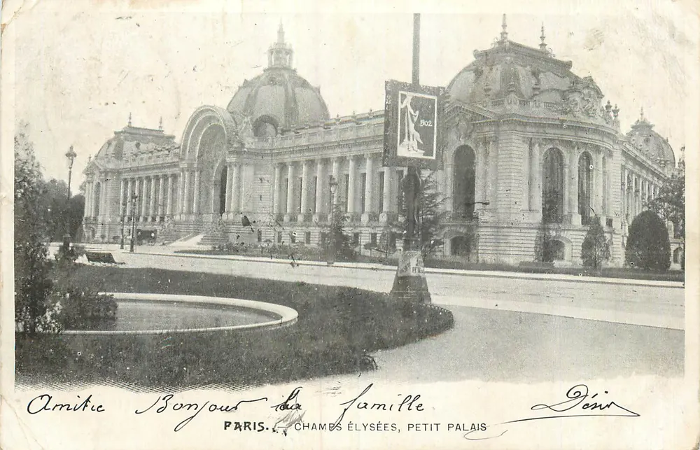 Paris — Champs-Élysées, Petit Palais — editor desconhecido, número de série não visível - Frente