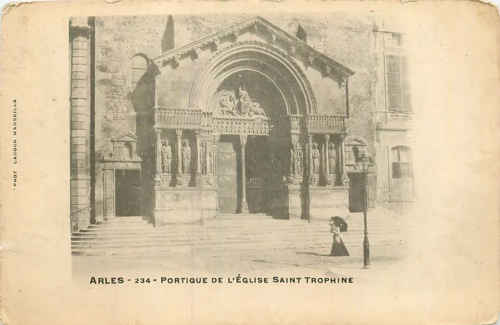 Arles — Portikus der Kirche Saint Trophime — Fot. Lacouh Marseille, Nr. 234 - Vorderseite