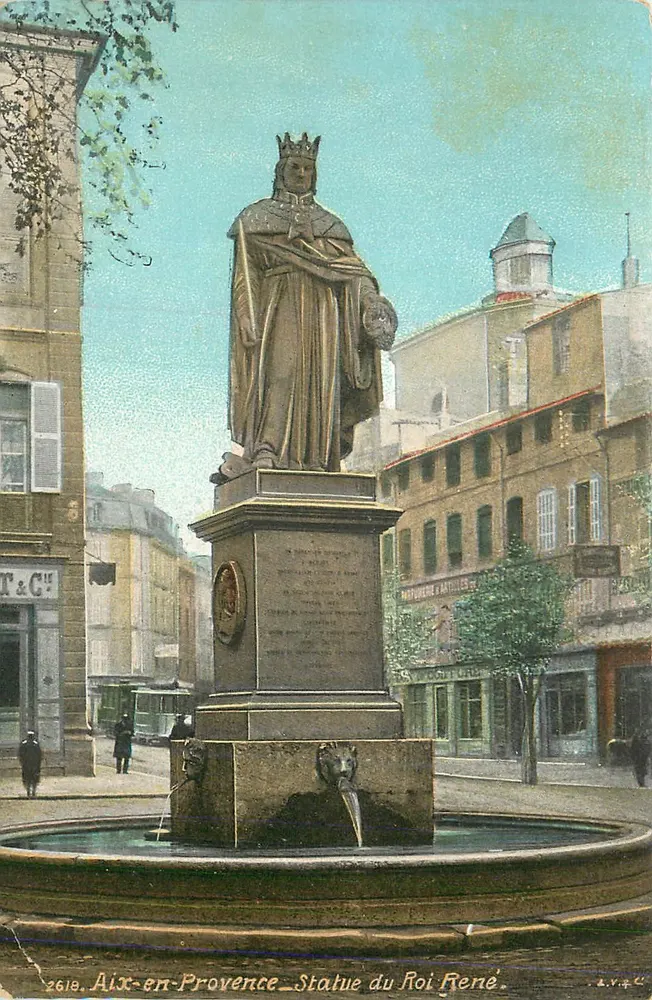 Aix-en-Provence — Estátua do Rei René — T&C - Frente