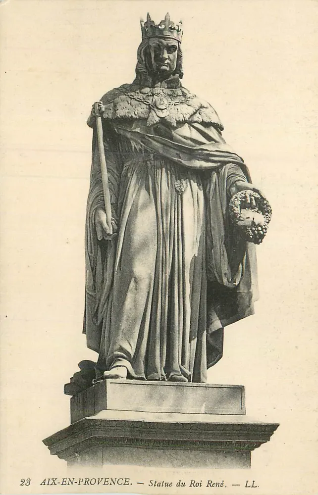 Aix-en-Provence — Estátua do Rei René — LL. - Frente
