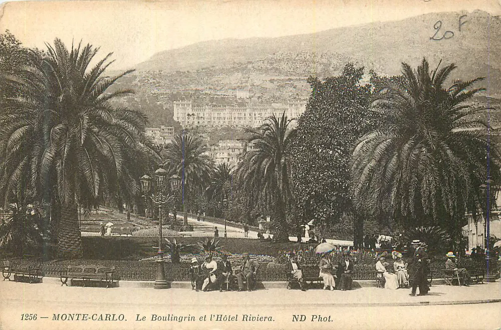 Monte-Carlo — Der Boulingrin und das Hotel Riviera — ND Phot. - Vorderseite
