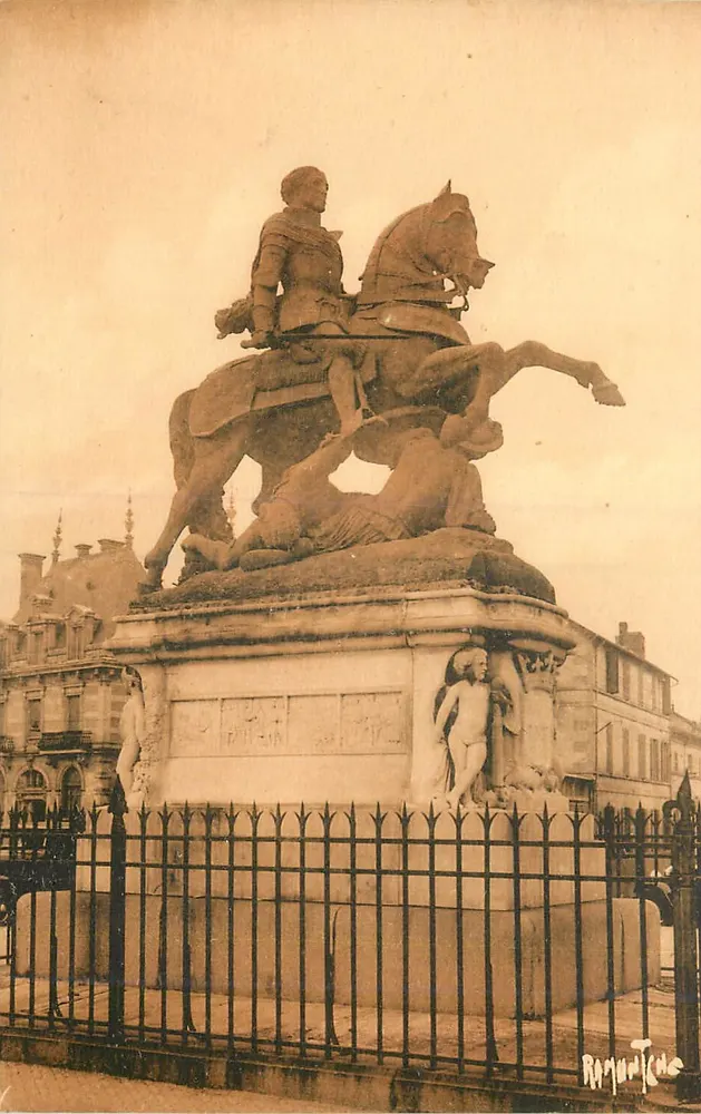 Reitende Statue von Henri IV — Place des Vosges — Paris — veröffentlicht von Ramuat Tiche - Vorderseite