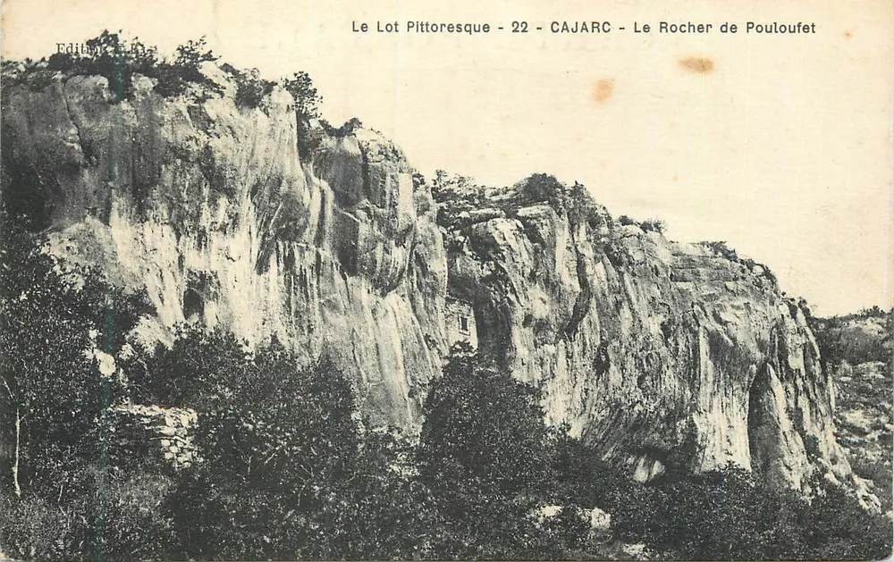 Das pittoreske Lot - 22 - CAJARC - Der Felsen von Pouloufet - Vorderseite