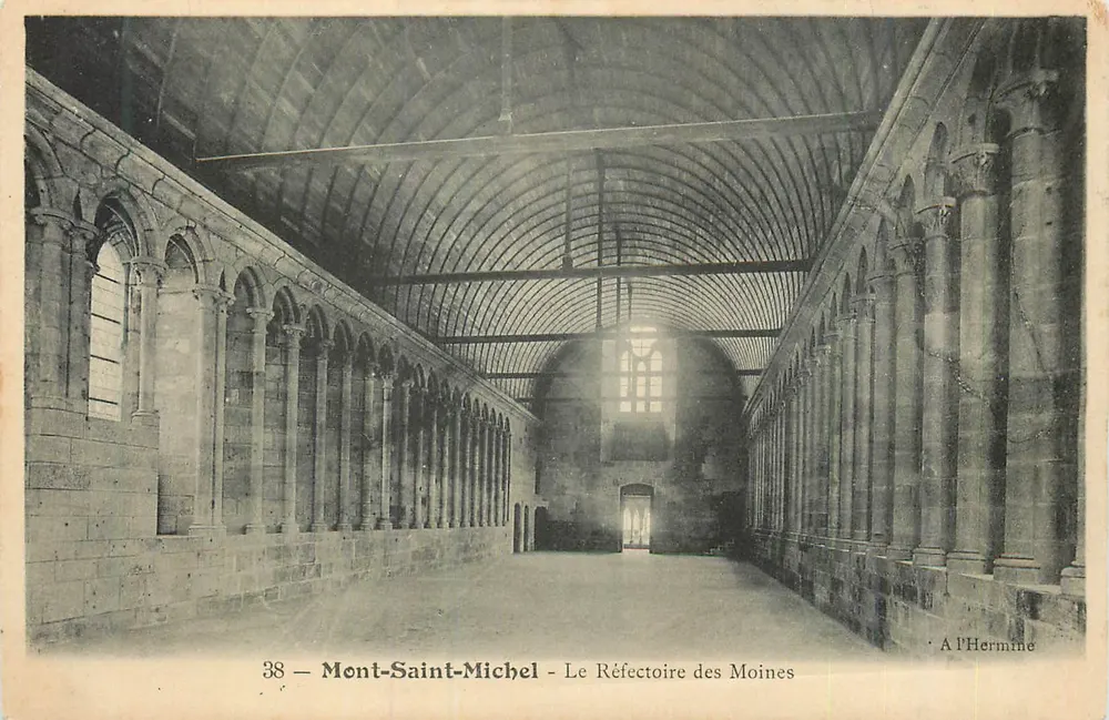 Mont-Saint-Michel — Das Refektorium der Mönche — A l’Hermine, n°38 - Vorderseite