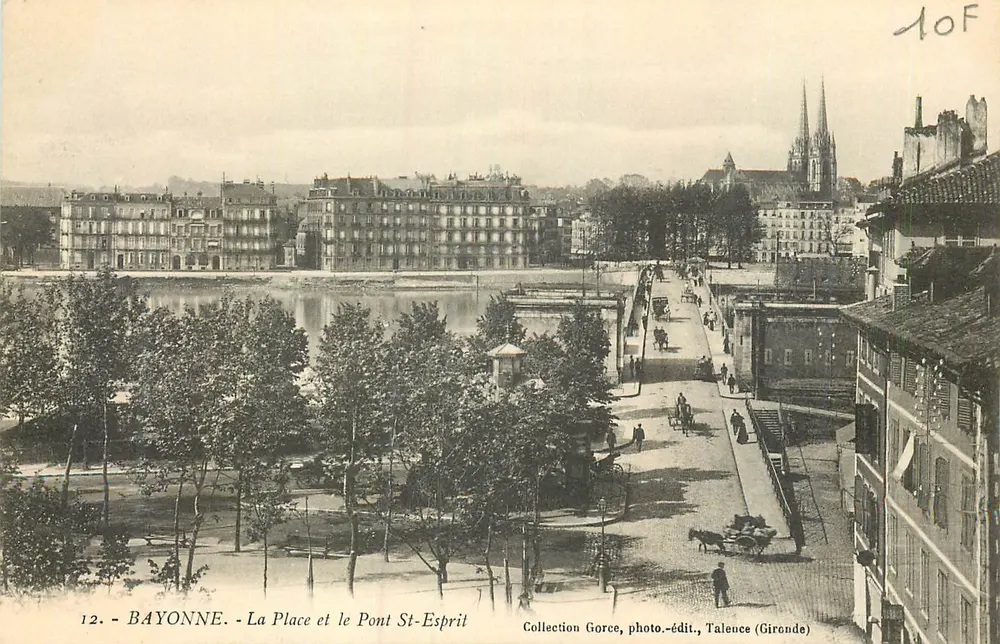 Bayonne - Die Place und der Pont St-Esprit — Sammlung Gorce, photo-édit., Talence (Gironde) - Vorderseite