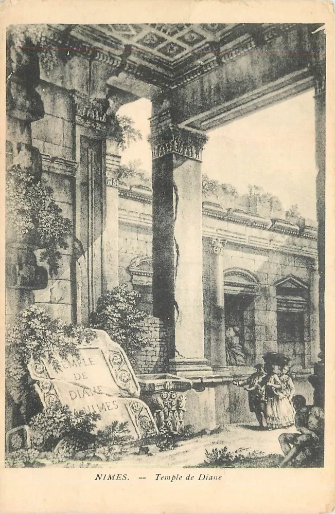 Nîmes — Templo de Diana - Frente