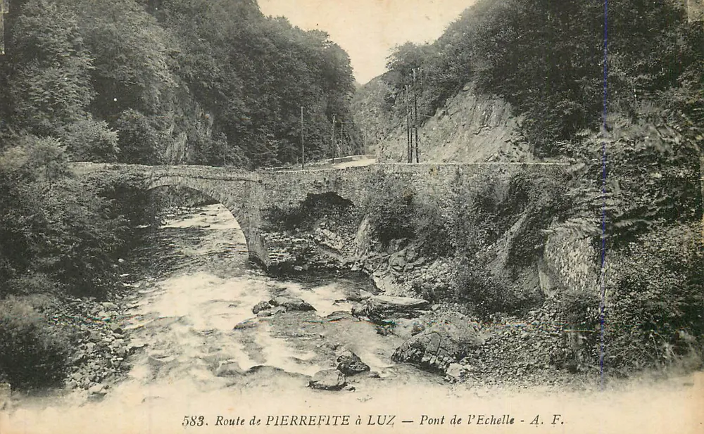 Pont de l'Echelle — Estrada de Pierrefitte a Luz — A. F. n°583 - Frente