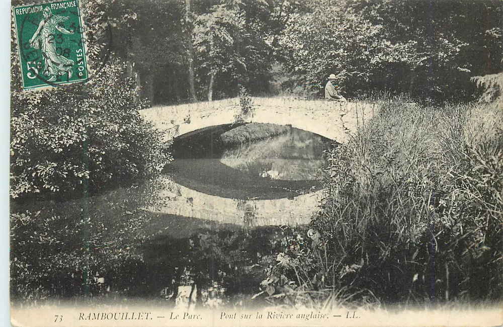 Rambouillet — Der Park. Brücke über den englischen Fluss — L.L. - Vorderseite