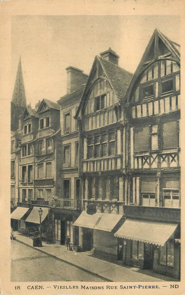 Caen — Velhas Casas na Rue Saint-Pierre — ND - Frente