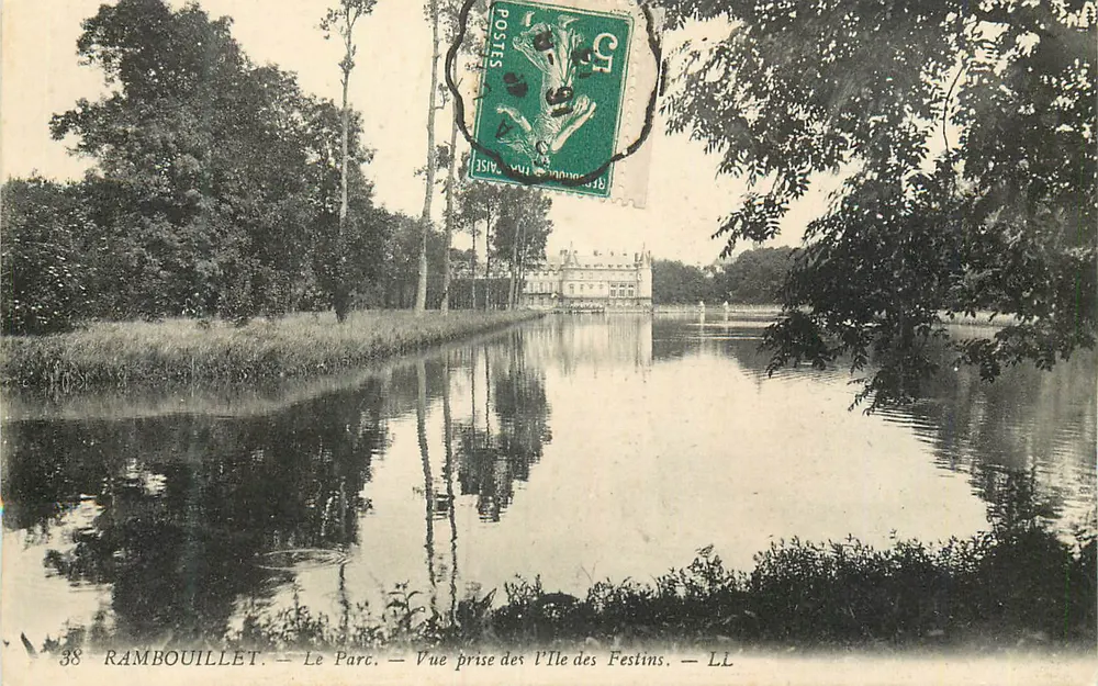 Rambouillet — Der Park — Blick vom Îles des Festins — LL - Vorderseite