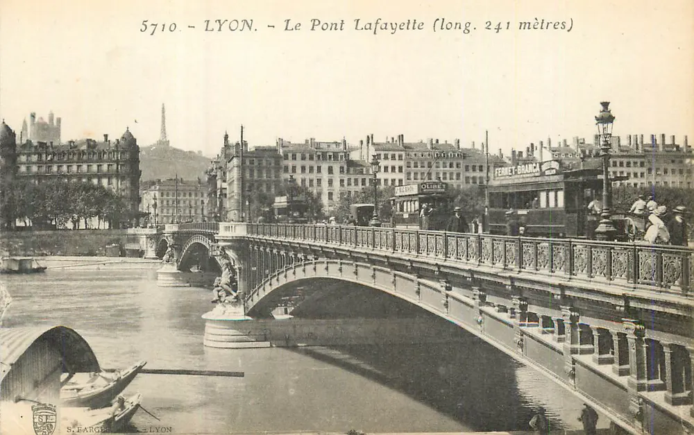 LYON. - Der Lafayette-Brücke (Länge 241 Meter) — S. FARGE - LYON, n° 5710 - Vorderseite