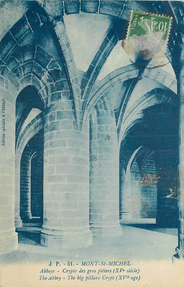 Mont-Saint-Michel — Krypta der großen Säulen — 15. Jahrhundert — J.P. - 51 - Vorderseite