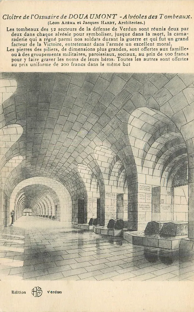 Kloster des Ossuaires von Douaumont — Grabzellen — Edition HS Verdun - Vorderseite