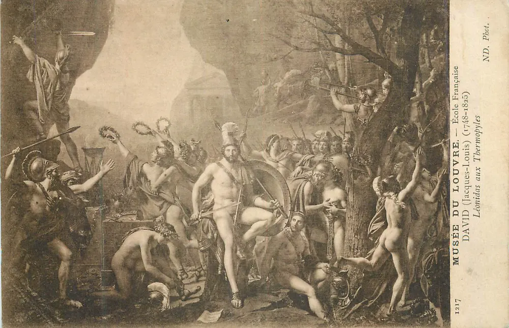Leonidas an den Thermopylen — Musée du Louvre — David (Jacques-Louis) (1748-1825) - Vorderseite