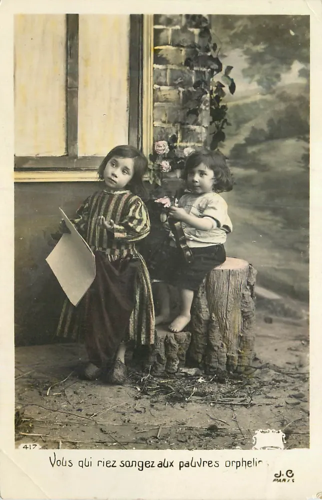 Zwei Waisenkinder — J.C. PARIS — n° 417 - Vorderseite