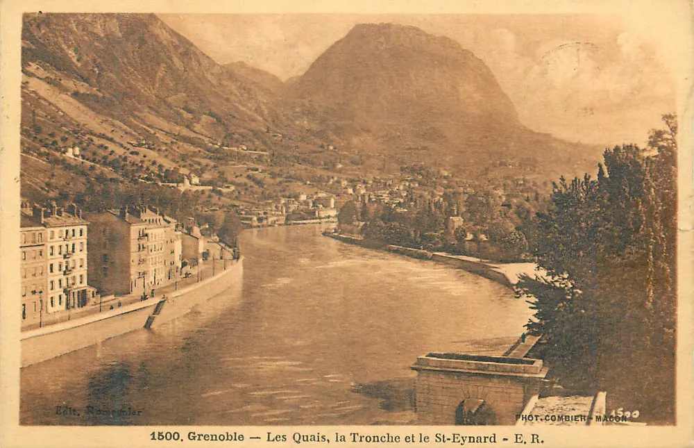 Grenoble — Les Quais, la Tronche e o St-Eynard — Fot. Combier-Wagon - Frente