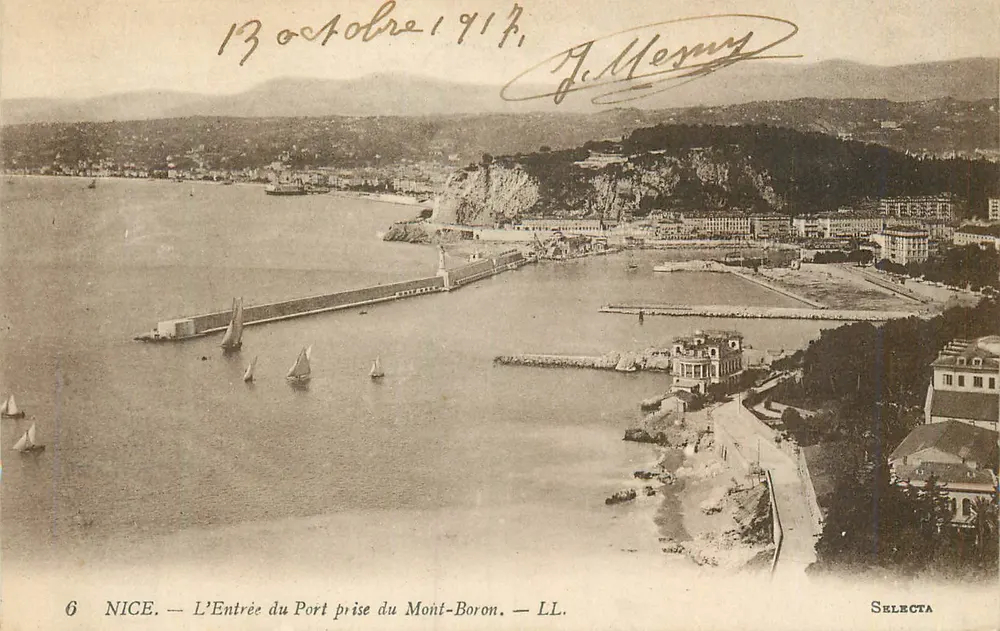 NICE — Der Hafen von Nice vom Mont-Boron aus — SELECTA - Vorderseite