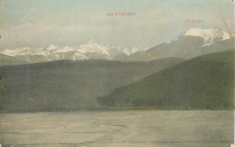 Os Pirineus — Pic de Cajire — Papelaria Cazaut - Frente